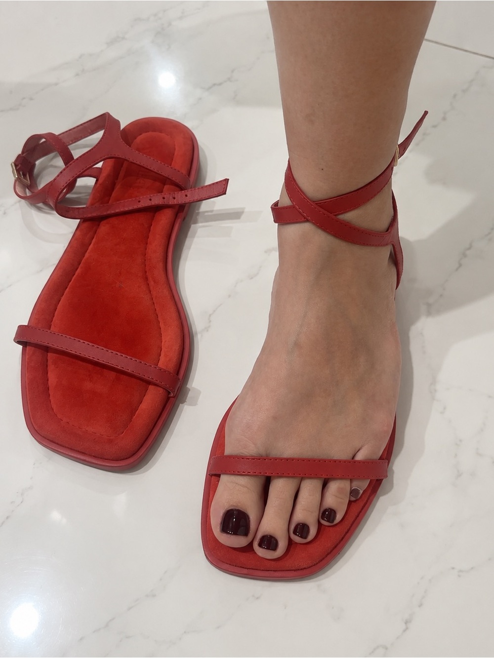 Excellent Condition A.EMERY Flat Sandals Size 8